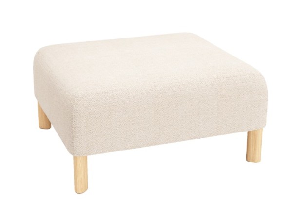 PEBBLE OTTOMAN-BONE